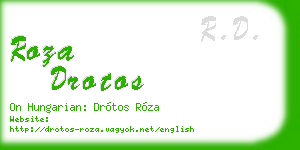 roza drotos business card