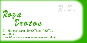 roza drotos business card